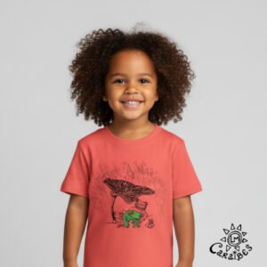 T-Shirt Kids Grenouille corail