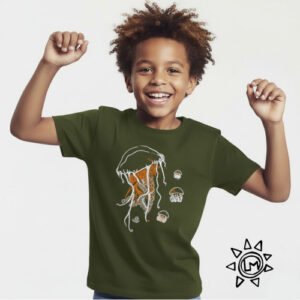 T-Shirt Kids Méduse Kaki