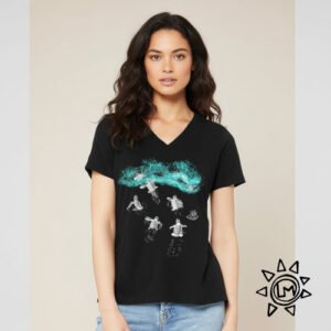 T-Shirt Col V Tortue